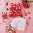thumbnail image 2 of Conjunto de ropa encantadora para niños y niñas, Top sin mangas de Color liso y pantalones cortos, ropa informal de uso diario, de 1 a 6 años, verano, 2 piezas, 2 of 4