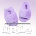 thumbnail image 4 of Ginisom Girls Fuzzy Slippers Kids Furry Open Toe Slippers Slides for Girls Fluffy House Slippers with Elastic Band, 4 of 6