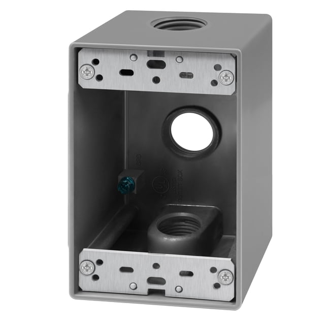 Caja para tomacorriente ENERLITES resistente a la intemperie, 1 módulo, 12 x 7 x 5 cm