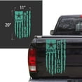 thumbnail image 2 of Retired Army Veteran Distressed American USA US Flag Truck Tailgate Vinyl Decal Compatible with most Pickup Trucks - U.S. Army Sticker USAF USMC US Navy Decal (11" x 20", Mint), 2 of 8