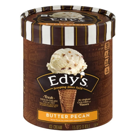 EDY'S/DREYER'S Grand Butter Pecan Ice Cream 1.5 qt. Carton ...