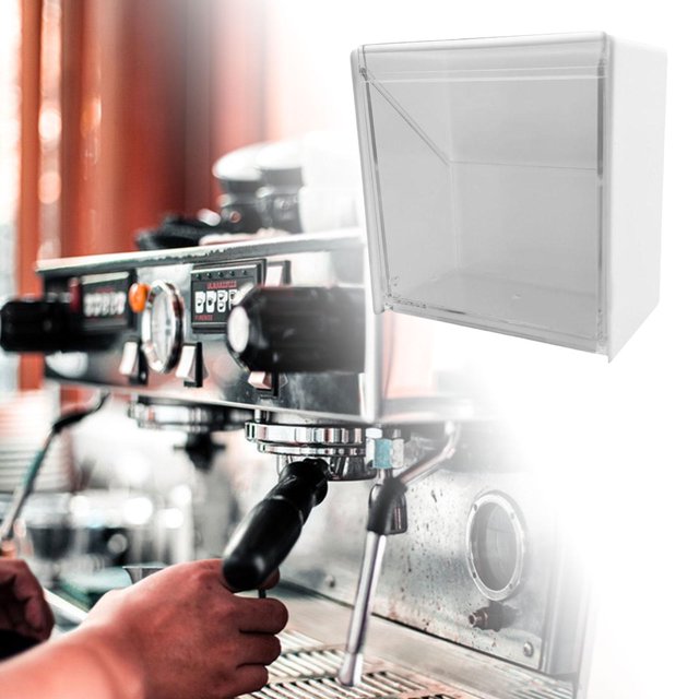 Caja de almacenamiento de filtro de café acrílico, soporte de papel de filtro de café estante dispensador de almacenamiento, soporte de filtro de café Soledad titular de café
