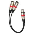 thumbnail image 3 of Xuanheng 1 Female to 2 Male 3 Pin Patch Y Cable for Various Musical Instruments Mixer Red, 3 of 8