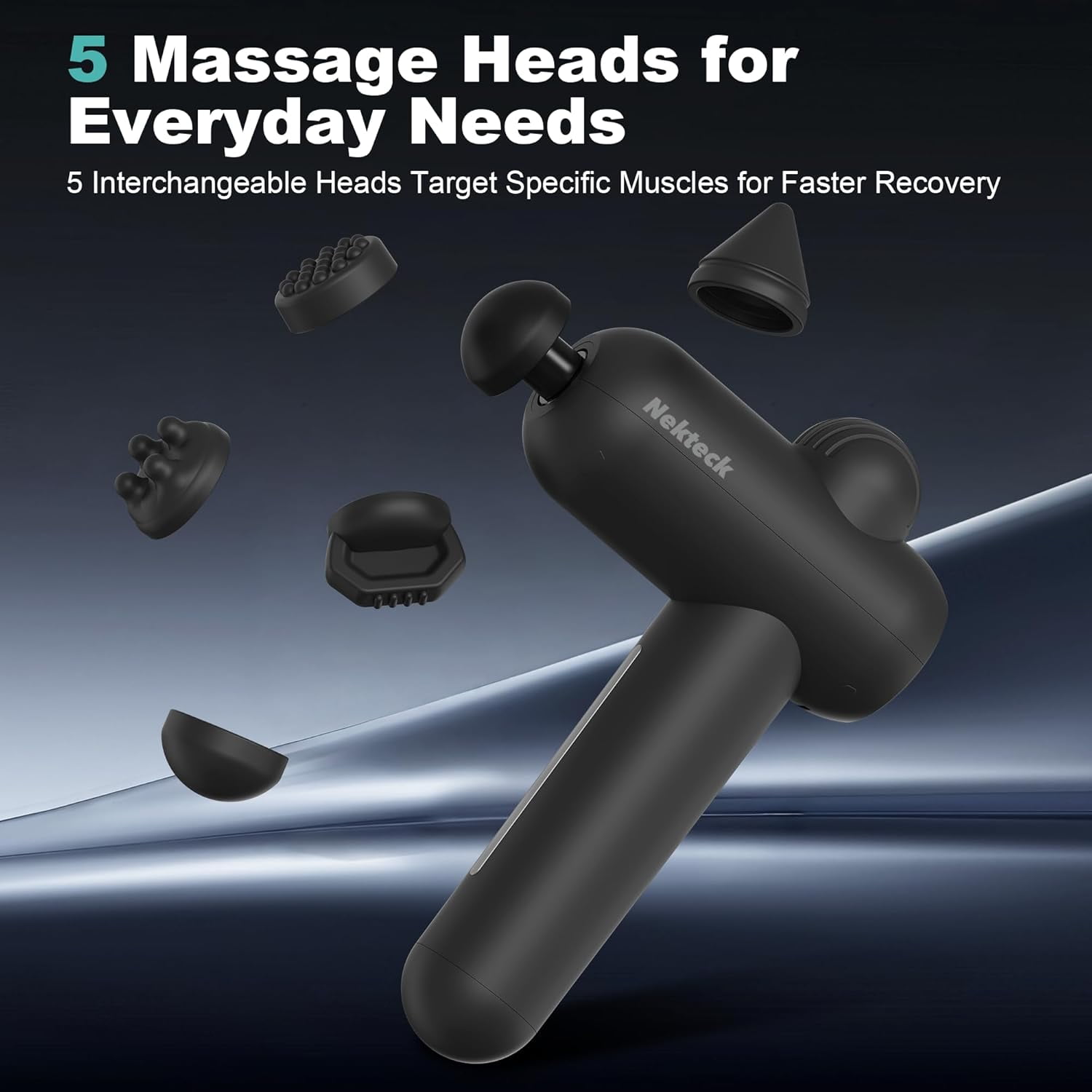 Deep Tissue Massage Gun with 12mm Amplitude and 30 Speeds for Full Body Muscle Relief