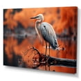 thumbnail image 2 of Designart "Grey Red Heron silence" Animals Canvas Art Print, 2 of 5