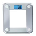 thumbnail image 1 of Báscula de baño digital Eat Smart con pantalla iluminada extragrande y fácil de leer, seguimiento preciso del peso, incluye cinta métrica corporal gratuita, gris y transparente, 1 of 5