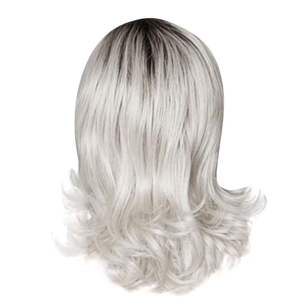 UTOURS Human Hair Wigs For Women Black Color Natural Lace Hair Women's Fashion Wig Gray Synthetic Hairshort Wigs hair Wave Wi