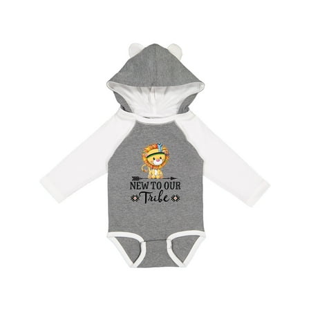 

Inktastic New to the Tribe Just Arrived Lion Gift Baby Boy or Baby Girl Long Sleeve Bodysuit