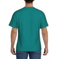 thumbnail image 2 of Naloa Teal Men's T-Shirt Sport T-shirt Men's Basic Tee Casual Men's Shirt, Round Neck, Short Sleeves - Medium, 2 of 5