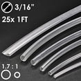 PTFE Heat Shrink Tubing 1.7 to 1 Ratio 25x 1FT Sticks (25 Feet