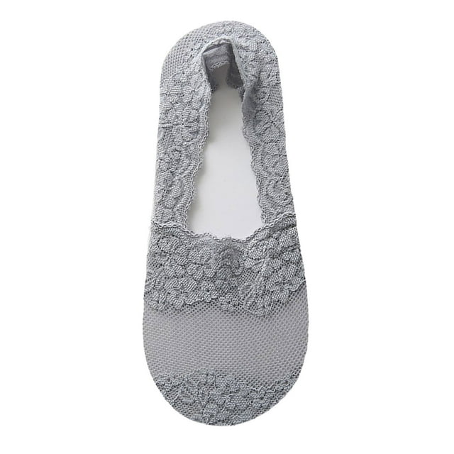 Womens Liner Socks Low Cut Non Slip Ankle Socks Hidden Cushioned Socks For Flat Boat