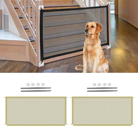 2pcs Portable Dog Enclosure Mesh Doorways Fence