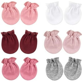 期間限定 数量限定 Hudson Safari Pink Mittens, Scratch Cotton Girl Infant Baby ベビー