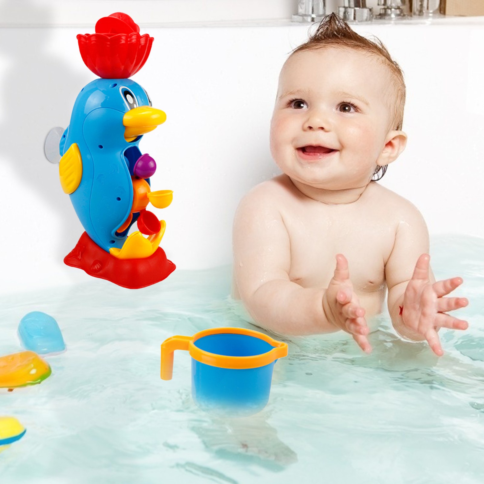 Dolphin Bath Toys Bathtub Toys For Toddlers Babies Kids 2 3 4 Year Old ...