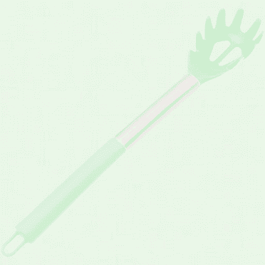 Food Grade Silicone Pasta Fork with Stainless Steel Handle, BPA Free, Spaghetti Strainer & Server Spoon