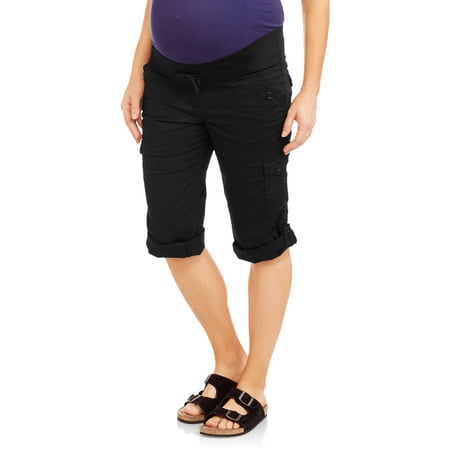Maternity Black Capri Pants - Maternity Underbelly Stretch Poplin Capri Pants - Available in Plus Sizes