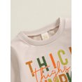 thumbnail image 5 of Suealasg Toddler Boys Fall Winter Clothes 6M 12M 18M 2T 3T Infant Baby Boys 2Pcs Halloween Outfits Long Sleeve Letter Print Pullover + Pocket Pants Set, 5 of 7
