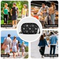 thumbnail image 7 of FORMRS Mini Crossbody Bag for Women Adjustable Rope Shoulder Casual Phone Purse, Black Snowflakes Pattern, 7 of 7
