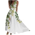 thumbnail image 2 of Viikei Womens Dresses Clearance,Dresses for Women Plus SizeWomen's Spring/Summer Sleeveless Color V-Neck Wrapped Chest Dress Long Dress White XXXL, 2 of 5