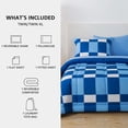 thumbnail image 3 of Mainstays 5-Piece Reversible Bed in a Bag with Laundry Tote, Blue Check, Twin-XL, 3 of 14