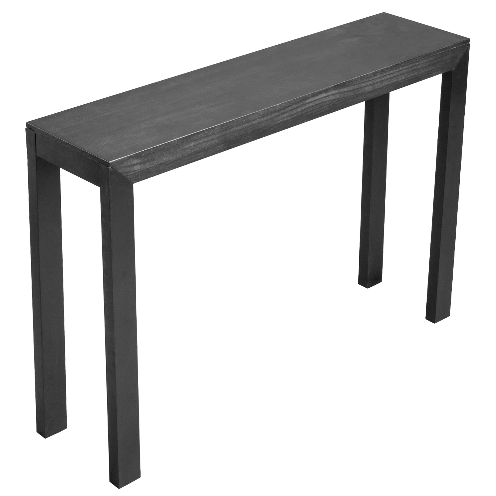 46" Pinewood Entryway Table, Console Table Entrance Table, Narrow Sofa Table for Living Room Entryway Hallway, Black