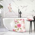 thumbnail image 6 of Watercolor Pink Roses Cotton Towel Set 2 Piece, 1 Bath Towels 1 Washcloth, Soft Fast Dry Super Absorbent Face Hand Towel for Bathroom Hotel Gym Spa and Beach, 6 of 7