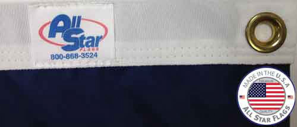 Premium American Flag 6x10' - 100% Made in USA - Durable, Long Lasting, Bright & Vivid Nylon Material - Embroidered Stars, Sewn Stripes with Lock Stitching, Four Rows of Lock Stitching on the Fly End
