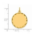 thumbnail image 2 of Sterling Silver & Gold Plated Engraveable Round Polished Disc Charm Pendant, 2 of 2