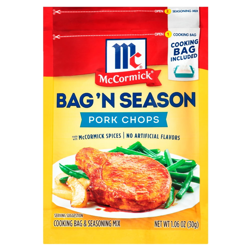 McCormick Bag 'n Season Pork Chops Cooking & Seasoning Mix, 1.06 oz