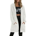 thumbnail image 1 of Innerwin Sweatshirts à Capuche Zippés pour Femmes Sweat à Capuche Automne Couleur Unie Chaud Blanc TP, 1 of 4