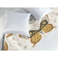 thumbnail image 2 of Jungle Boho Bed Runner, Modern Illustration of Wild Life Moth Pattern on Plain Backdrop, Decorative Accent Bedding Scarf for Hotels Homes & Guest Rooms, King, Pale Coffee and Off White, by Ambesonne, 2 of 3