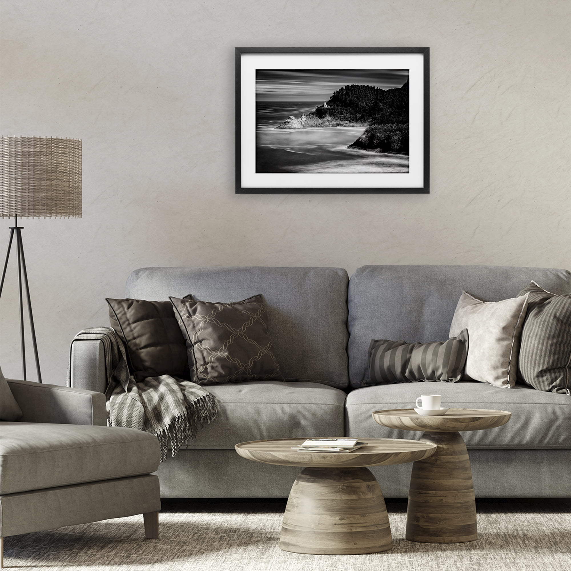 Stupell Industries Perched Above The Pacific Black Framed Print Under Glass, design by Rick Berk