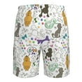 thumbnail image 6 of Kdxio Colorful Poodle Dog Pattern Mens Casual Shorts - Drawstring Summer Beach Sports Shorts for Men, 6 of 9
