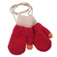 thumbnail image 2 of SPRING PARK Winter Warm Knitted Mittens Gloves Stretch Mittens for Party Kids Toddler Supplies, 2 of 3