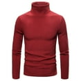 thumbnail image 1 of EGNMCR Chandail à Col Roulé pour Hommes, Chandails en Molleton pour Hommes, Chemise de Base Extensible pour Hommes, Chandail à Col Montant en Tricot, Chandail Coloré pour Hommes, 1 of 9