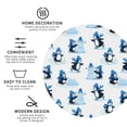thumbnail image 3 of Vsdgher Penguin Winter Fun Print Leather Coasters for Drinks, Durable Drink Coasters 4 Set for Tabletop Protection, Luxurious Home Décor and Housewarming Gift-Round Shape, 3 of 6