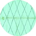 thumbnail image 1 of Ahgly Company Indoor Round Solid Turquoise Blue Modern Area Rugs, 5' Round, 1 of 4
