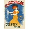 thumbnail image 2 of Leonetto Cappiello 14x18 Gold Ornate Wood Frame and Double Matted Museum Art Print Titled - Champagne Delbeck (1902), 2 of 4