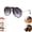 #D, variant on Oversized Aviator Sunglasses for Women tortoise shell glasses 2026 NEW Retro 70s Sunnies Tangle Free Gold Big