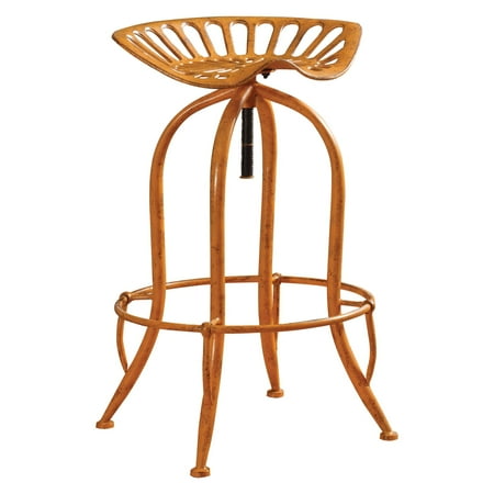 Coaster Company Adjustable Metal Bar Stool, Antique Orange ...