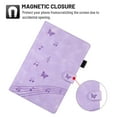 thumbnail image 5 of Dteck Folio Case for Samsung Galaxy Tab A 10.1" 2016 SM-T580/T585, Multi-Angle Viewing Stand PU Leather Embossed Butterfly Soft TPU Back Cover with Card Slots & Pencil Holder,Purple, 5 of 7