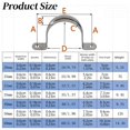 thumbnail image 3 of Stainless Steel U-Bracket Pipe Clamp 0.8 Inch, Rigid Pipe Strap with 2-Hole Fasten Holder, Cable Hanger Clamp for Woodworking, 304 Stainless Steel Heavy Duty, Reinforced Rib for Secure , A Wire Clip, 3 of 6