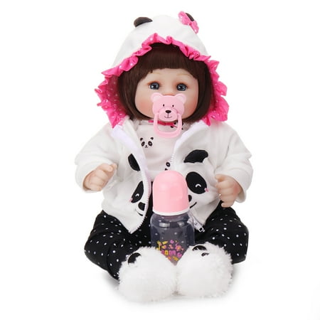 reborn keiumi menina panda newborn silicone pcs doll wholesale gifts cartoon clip children hair cute baby