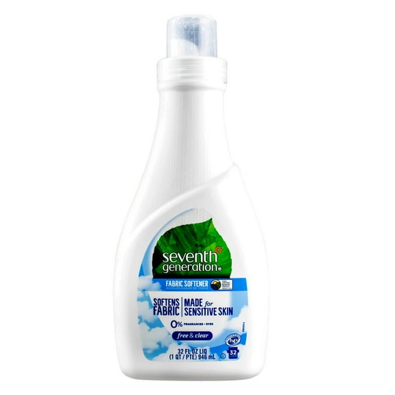 Seventh Generation Natural Free And Clear Fabric Softener, Fragrance Free, 32 fl oz (6 pack)