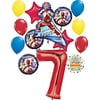 Power Rangers Party Supplies 7th Birthday Unleash the Power Balloon Bouquet Decorations Red Number 7