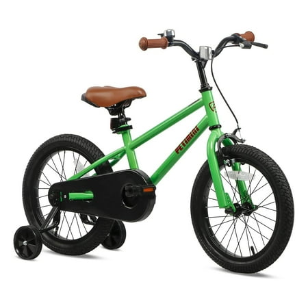 UPC: 0768481966375 | Petimini 16 Inch BMX Kids Bike w/ Training Wheels for 4-7 Years Old Green