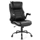 thumbnail image 1 of Yeshouse Silla de oficina de cuero, diseño ejecutivo, con cojín de doble resorte, respaldo ergonómico y soporte lumbar, reposacabezas ajustable, silla de escritorio reclinable para oficina en casa, 1 of 8