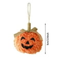 thumbnail image 2 of Halloween Felt Pumpkins Ornaments 3D Evil Pumpkin Hanging Ornaments 3.35inch Fabric Pumpkins Tree Crafts for Fall Thanksgiving Home Farmhouse Harvest Party Decor (1 PCS), 2 of 4