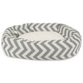 thumbnail image 2 of Majestic Pet Sherpa Chevron Bagel Pet Bed for Dogs, Calming Dog Bed Washable, Large, Grey, 2 of 5