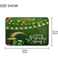 thumbnail image 7 of SKYSONIC St. Patrick's Day Shamrock Door mat Non Slip Floor Door Rug Soft Floor Mat for Kitchen Garden Bedroom Indoor Outdoor Entrance Home Holiday Decoration 23.6" x15.7", 7 of 7